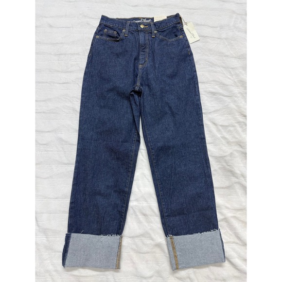 Universal Thread Denim - Universal Thread Vintage Straight Jeans Dark Wash Raw Cuff Size 4/27L New